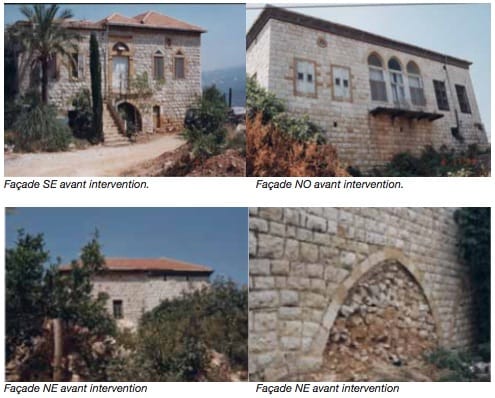 Façades NE et SE maison typique libanaise du XIXe siècle