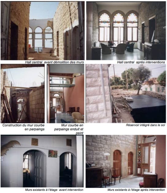 Photos de l'intérieur de la maison avant, pendant et après l'intervention